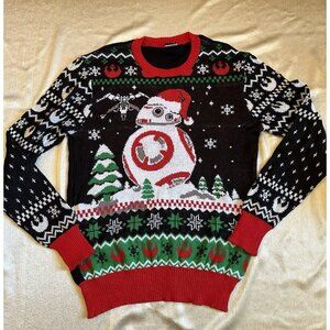 STAR WARS Ugly Christmas Sweater Men Medium BB8‎ Droid Holiday Party Xmas